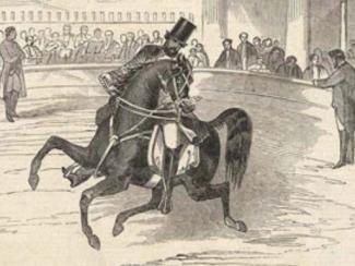 illustration of pablo fanque in the circus ring