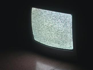 black and white pepper screen on a tv