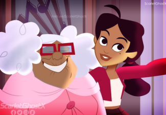 suga mama and penney from proud family