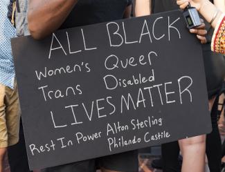 sign that says all black lives matter