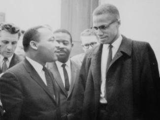 mlk and malcolm x speaking