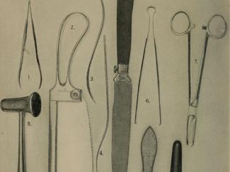 medical tools laid out
