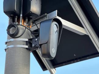 close up of flock camera