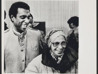 rosa parks with a black panther member