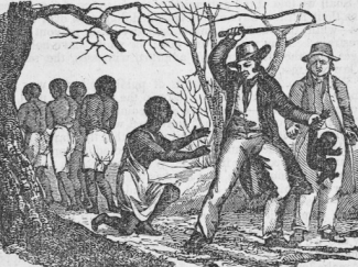 overseer trying to punish enslaved people