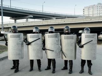 police with riot shields