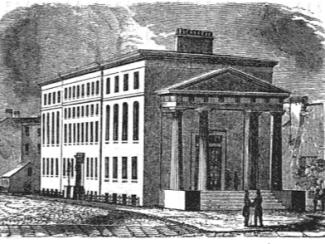 sketch of a court house 