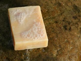 soap bar with suds