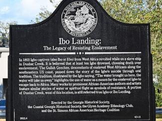 historical marker in st simons georgia