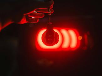 red and yellow light bulb