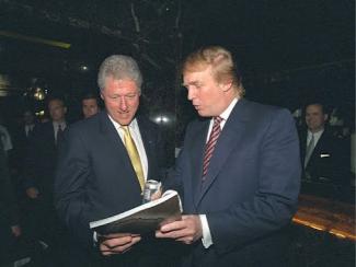 donald trump and bill clinton standing next to each other