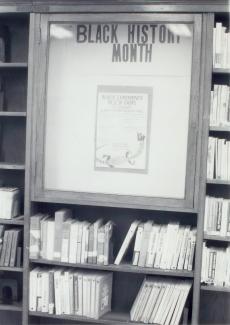 black history month display in new york city library