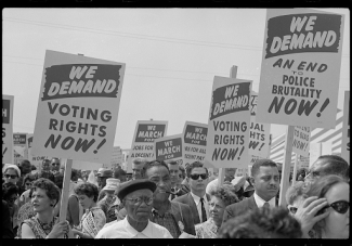 marchers with signs at the march on washington