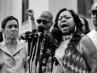 valerie castile at a press conference