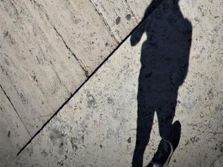 person walking outside 