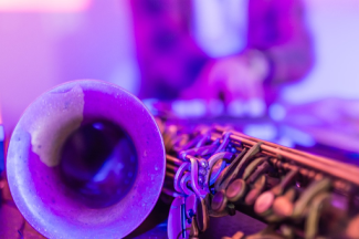 close up of saxophone
