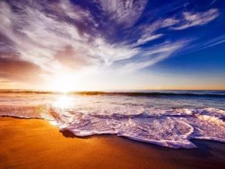 sunset with an ocean