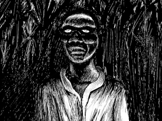 illustration of a haitian zombie
