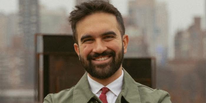 mayor zohran mamdani smiling