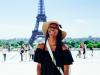 Happy Black traveler in Paris France